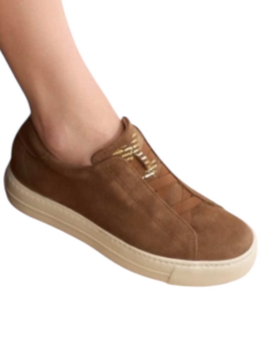 Cognac suede Leather sneakers. US sizes Never worn - Picture 2 of 6